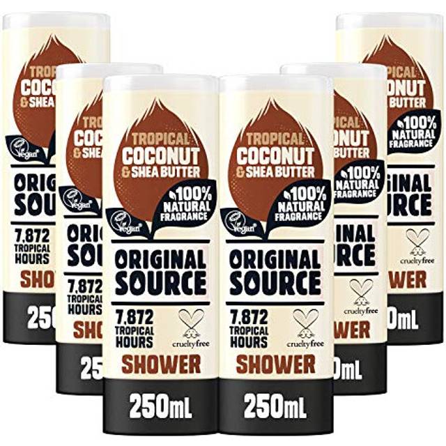 Original Source Coconut & Shea Butter Shower Gel, 6x250ml