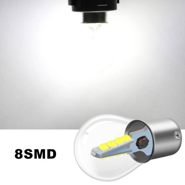 (8SMD White, 1156 BA15S P21W) 1Pc 1156 BA15S Led 1157 BAY15D P21W Led Bulb P21/5W P21 5W R5W R10W Turn