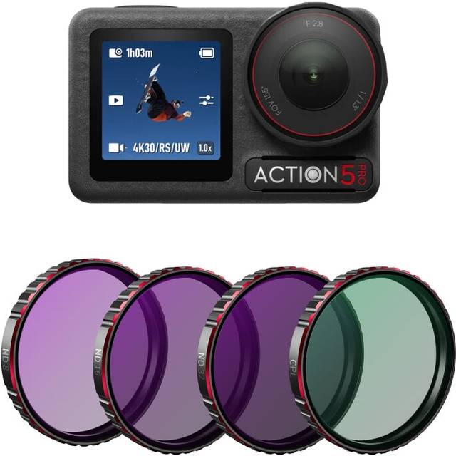For DJI Osmo Action 5 Pro STARTRC 4 in 1 CPL ND8 ND16 ND32 Camera Lens Filter