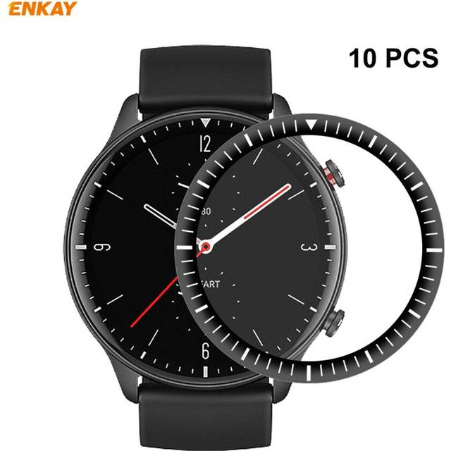 (NO.4) 3D Curved PC Soft Edge + PMMA Full Screen Coverage HD Watch Screen Protector Watch Film for Amazfit GTR 2