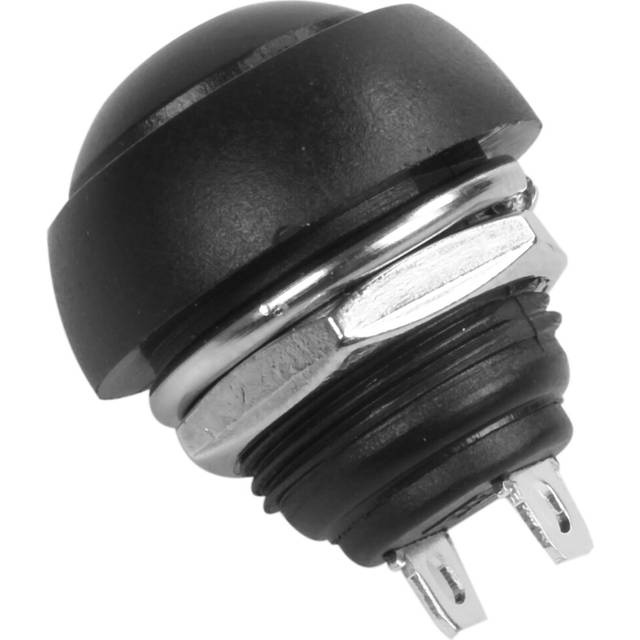 Black 5X Pcs 12mm Waterproof Momentary ON/OFF Push Button Round SPST Switch