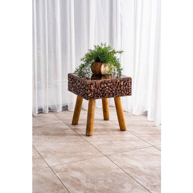 Canary Square StoolResin Top (45cm H X 40cm W X 40cm D)