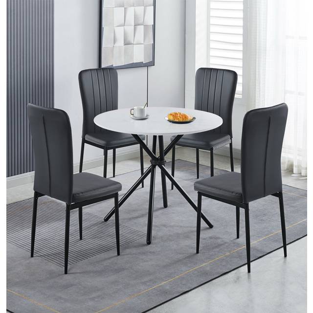 4 - Person Dining Set - White (4)