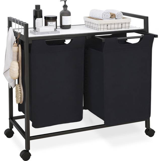 Laundry Cart - Black;Black (194.31cm H X 186.18cm W X 84.33cm D)