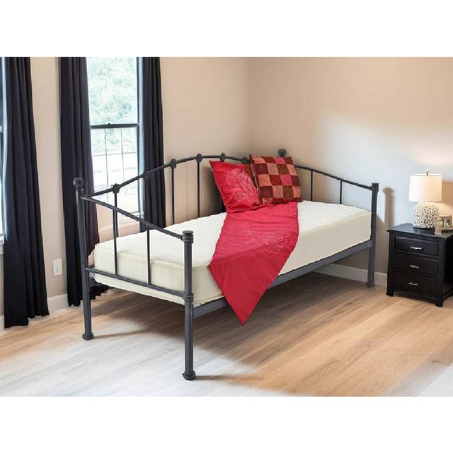 Small Single (2'6) Solid Wood Daybed - Black (241.3cm H X 215.9cm W X 513.08cm L)
