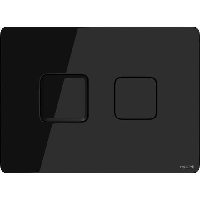 Button Pneumatic Accento Square Glass Black