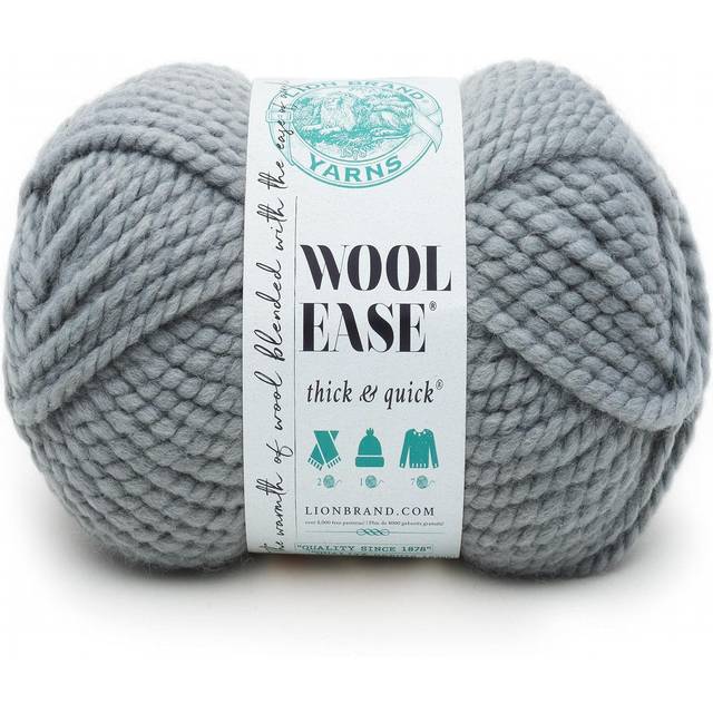 (1 Skein) Lion Brand Yarn Wool-Ease Thick & Quick Bulky Yarn  Slate