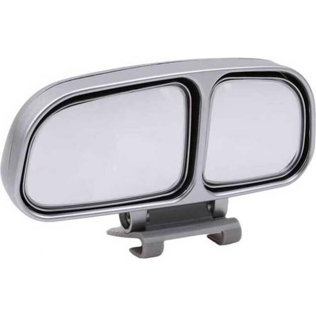 (Silver Left) Wide Angle Mirror Universal Adjustable Car Rear View Blind Spot Auxiliary