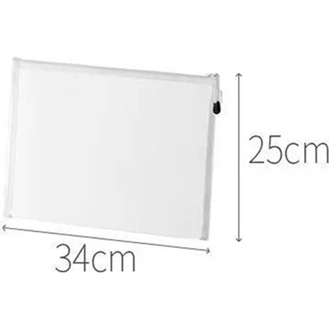 (A4-25cm  x 34cm) A4/A5/A6 Mesh Zipper Pouch Document Bag Waterproof Zip File Folders School