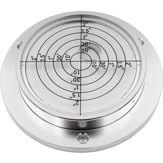 HACCURY high precision metal disc level crane level bubble Size 80x62x15mm White Color