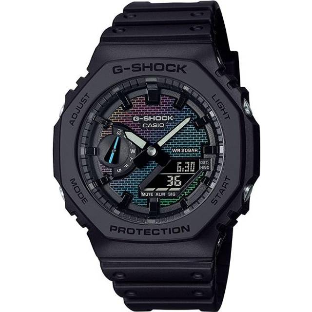 CASIO Men's G-SHOCK GA-2100RW-1AJF [G-SHOCK Brick Pattern Design] Round Watch Black Digital Analog