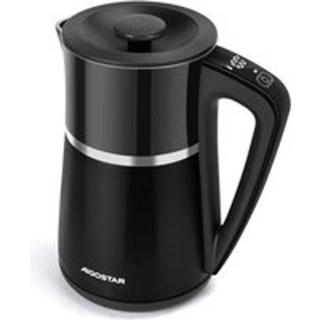 Aigsotar Electric Kettle with Variable Temperature Control, Stainless Steel Interior Double Wall Insulated Kettle Cordless, Double Layer Electric