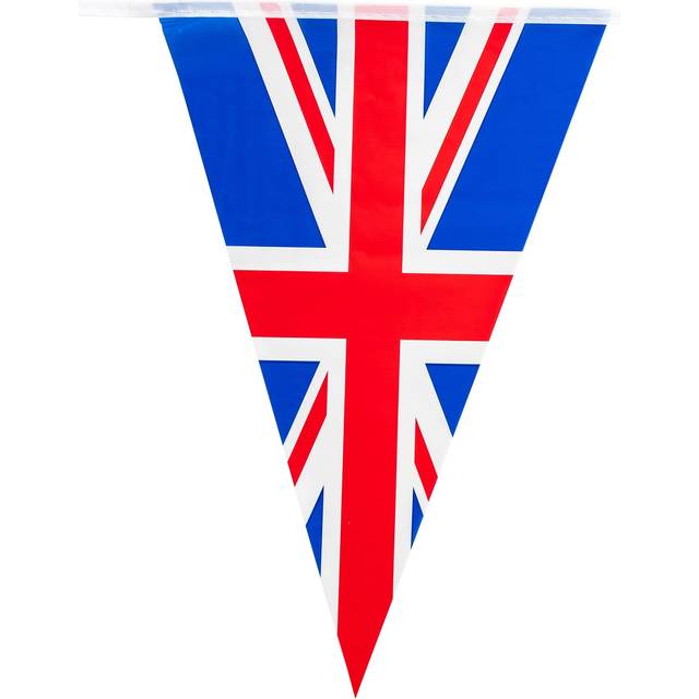 Bristol Novelty PVC Union Jack Bunting - Blue/red/white - one size