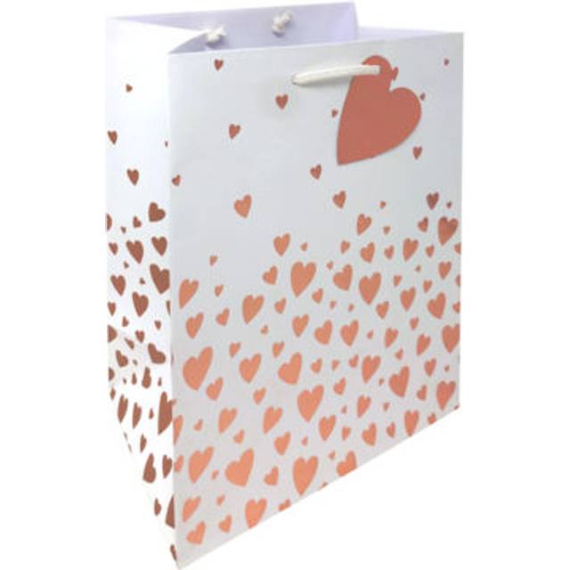 George Home Rose Gold Heart Medium Gift Bag