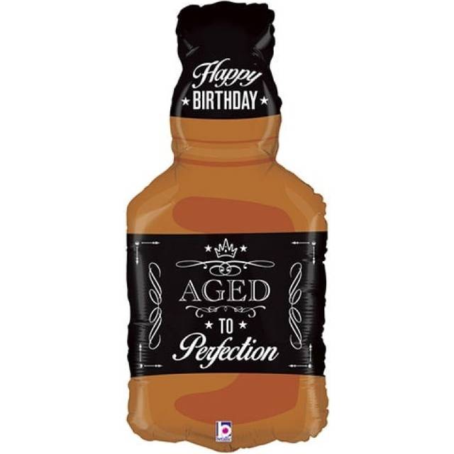 Aged To Perfection Bottle Happy Birthday Helium Foil Giant Balloon 86cm / 34 in