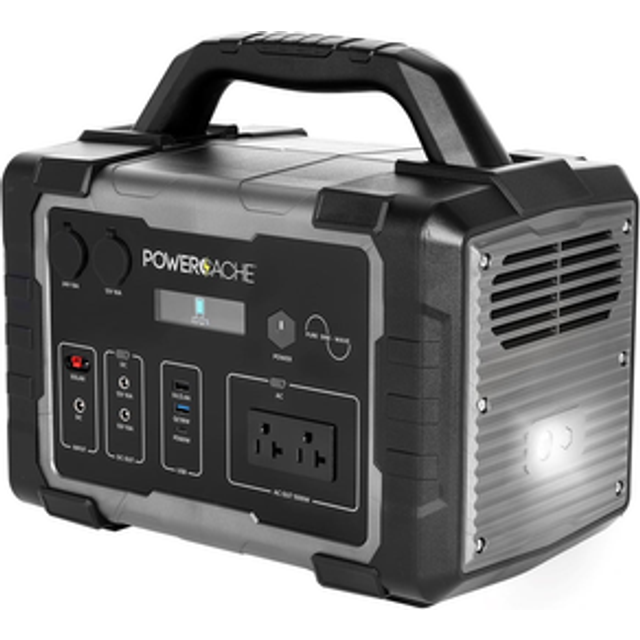 PowerCache 1000 Lithium Portable Power Station - Black/Grey