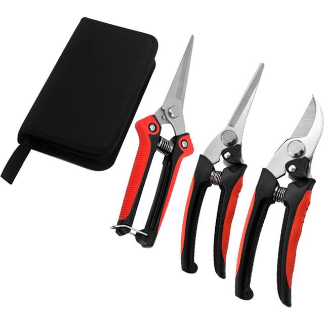 3 PCS Pruning Shears for Gardening Tree Trimming Hand Pruner Manual Garden Secateurs Branch Cutter 3 PCS yellow/red