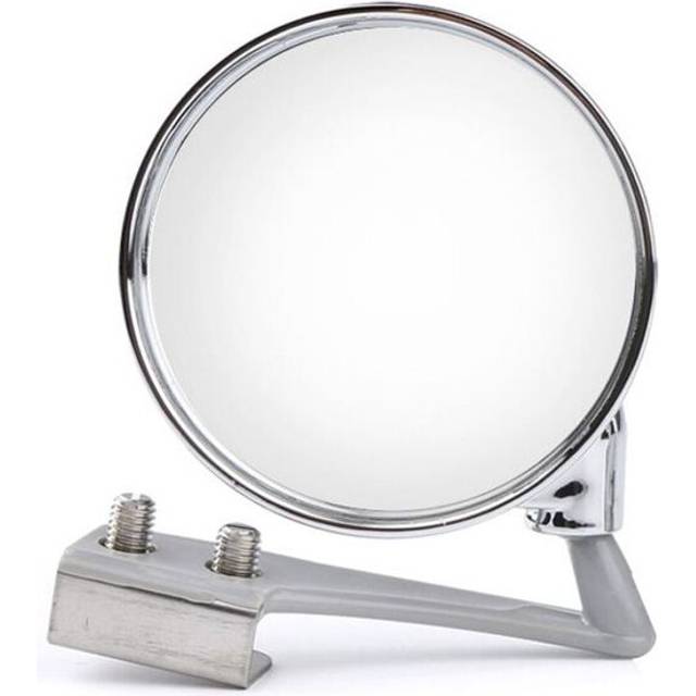(A-silver-right) HD Glass Car Side Mirror 360 Degree Rotatable Rear View Mirror Blind Spot