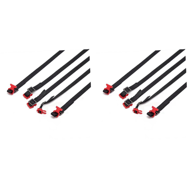 15Pcs RC Car Roof Luggage Rack Rope Decorate Strap for 1/10 Crawler AXIAL SCX10 TRX4 D90 CC01,Red