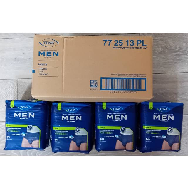 TENA Men Pants Plus Blue S/M OTC Edition (9) - REF: 772513 CASE (4 X 9)