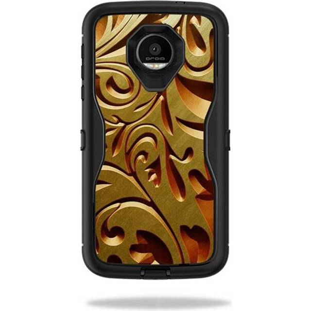 MightySkins OTDMOTOZF-Mosaic Gold Skin for Otterbox Defender Moto Z Force Droid Case Wrap Cover Sticker - Mosaic Gold