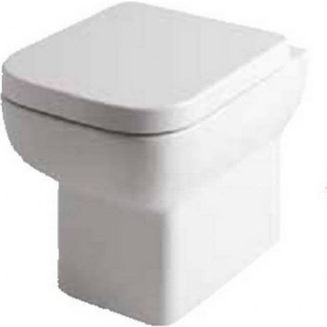 Bijou Comfort Height Back To Wall Rimless WC Pan & Soft Close Seat - White