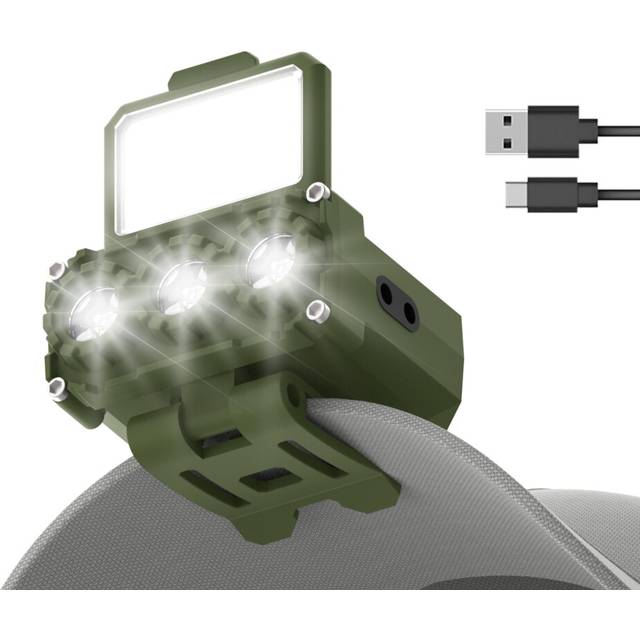 Chronus Headlamp Rechargeable USB C Headlamps for Adults Flashlight LED Headlights for Head Lights for Forehead Lamps with Red Light Mode Camping