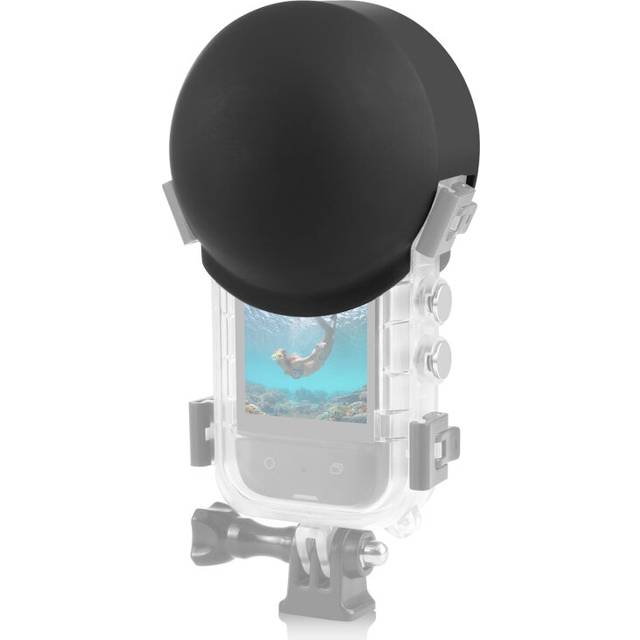 For Insta360 X3 / X4 PULUZ Invisible Dive Case Lens Guard Silicone Protective Cover (Black)
