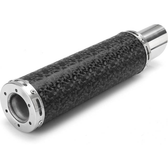 50mm Universal Motorcycle Carbon Fiber Exhaust Muffler Pipe Tip with Silencer