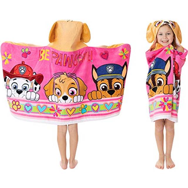 Franco Paw Patrol Pink Bath/Pool/Beach Soft Cotton Terry Hooded Towel