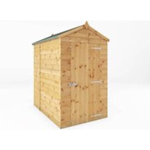 6 x 4 Feet Shiplap Apex Windowless Shed - Timber - L181.4 x W129.1 x H217.1 cm - Brown