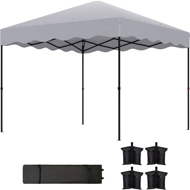 Paviljong 3 x 3 m - Pop-up Partytält med Väska Ljusgrå