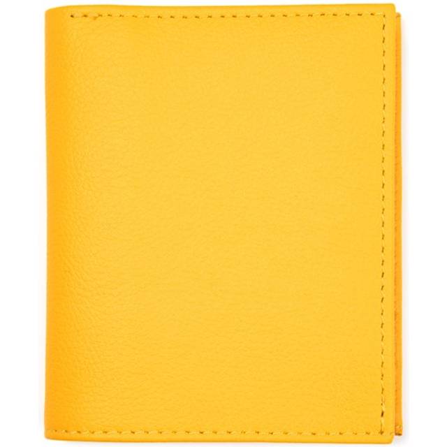 Grained compact wallet mustard