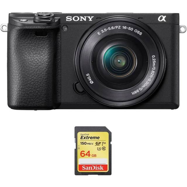 SONY A6400 Black KIT SEL 16-50MM F3.5-5.6 OSS Black + 64GB SD card