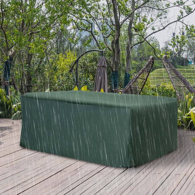 Ceceilia Outdoor Patio Dining Set Cover - Green (67cm H X 222cm W X 155cm D)