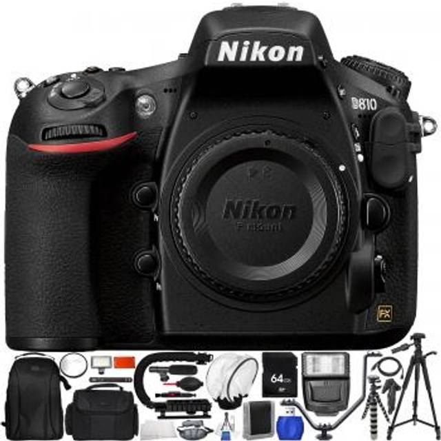 Nikon D810 DSLR Camera Body Only with Accessory Bundle