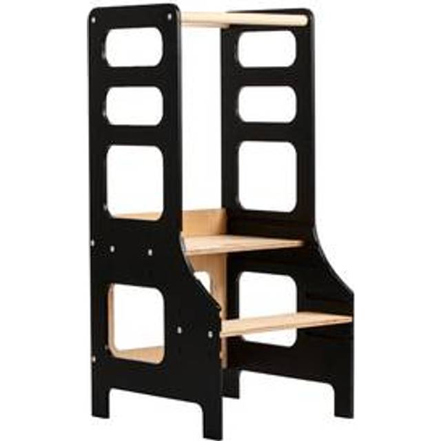 Duck Woodworks Justerbar Hjälpa Till Pall, Svart