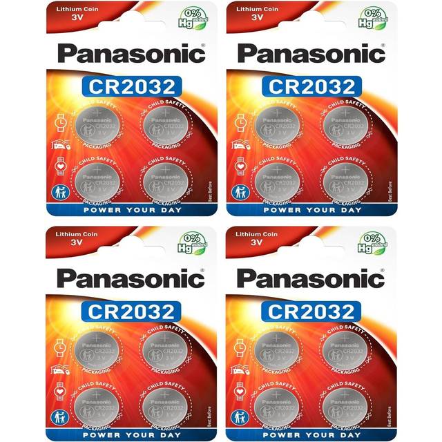 18 x cr2032 panasonic 3v lithium batteries toys fobs keys- 2034 expiry- save 10%