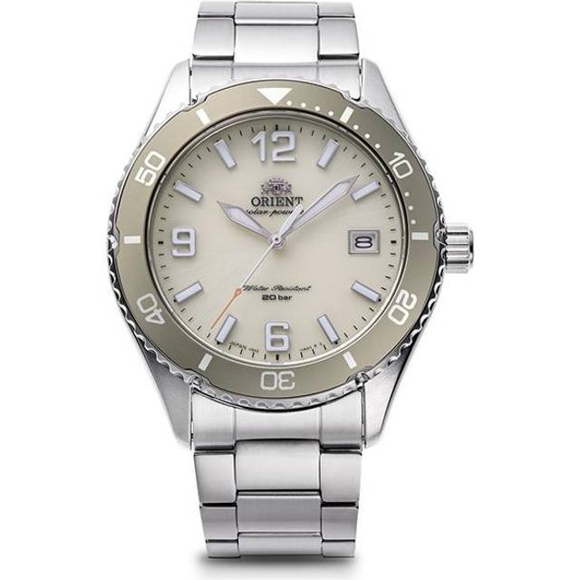 ORIENT TRN-WJ0003S (Men's Metal Band SPORTS Diver Design Orient Mako 40 Solar Powered) Round Watch
