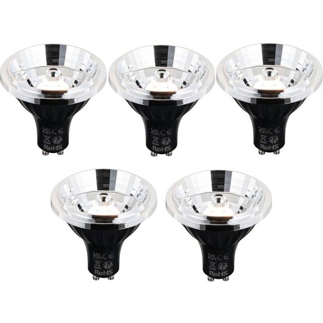 Set of 5 Smart GU10 Dimmable led Bulbs AR70 6W 500lm 2200-6500K
