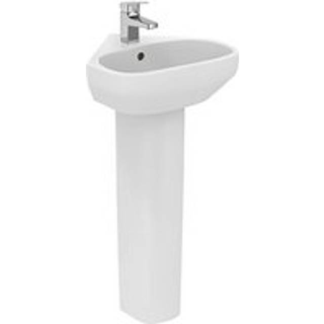 Ideal Standard - I.Life a Corner Handrinse Basin with Full Pedestal 400mm Wide - 1 Tap Hole