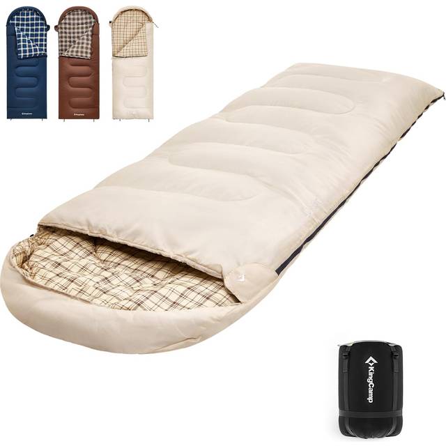 KingCamp Sleeping Envelope For Width Wide All Comfortable Temperature For Fully For Disaster Storage Bag Opens Right Bag, Type, Flannel, Connectable,