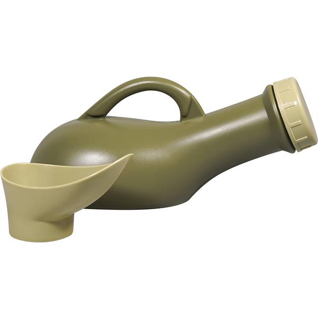 Unisex urinal with screw top lid in green