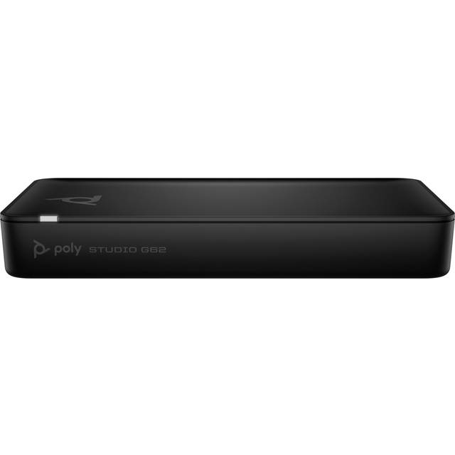 Poly Studio G62 No Radio or Power Cord - Videokonferenssystem - Certifierad för Microsoft-teams, Certifierad för Poly Video - svart - TAA-kompatibel - med PoE+ Adapter