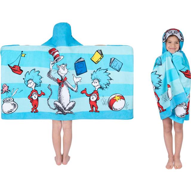 Dr. Seuss Cat In The Hat Bath/Pool/Beach Soft Cotton Terry Hooded Towe