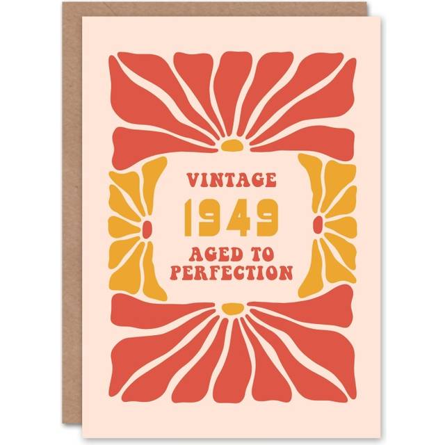Vintage Retro For Her Flower 60s Born 1949 Aged 76 Years Old 76th Birthday Card