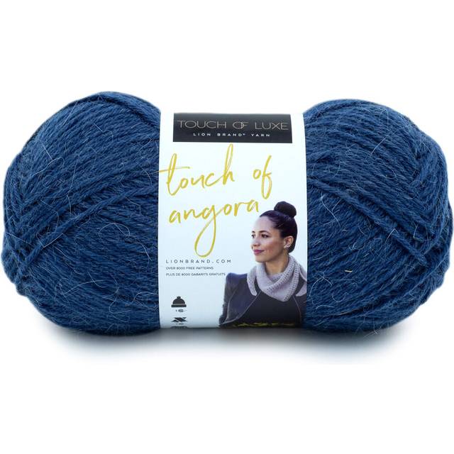 Lion Brand Yarn Touch of Angora Yarn  Navy