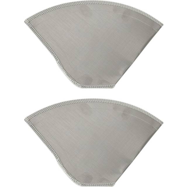 2X Reusable pour Over Coffee Filter Stainless Steel Fine Mesh Drip Cone Paperless Universal