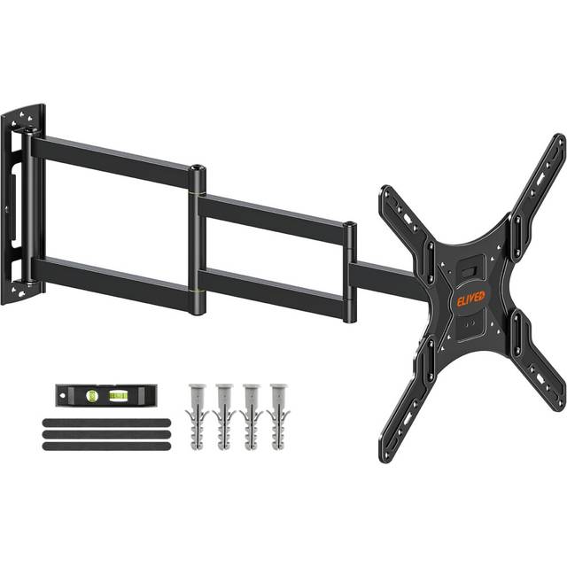 ELIVED Long Arm TV Wall Bracket, Corner TV Mount for Most 26-65inch TVs with 950mm Extension Arm, Full Motion Wall Mount for TVs with Max.VESA