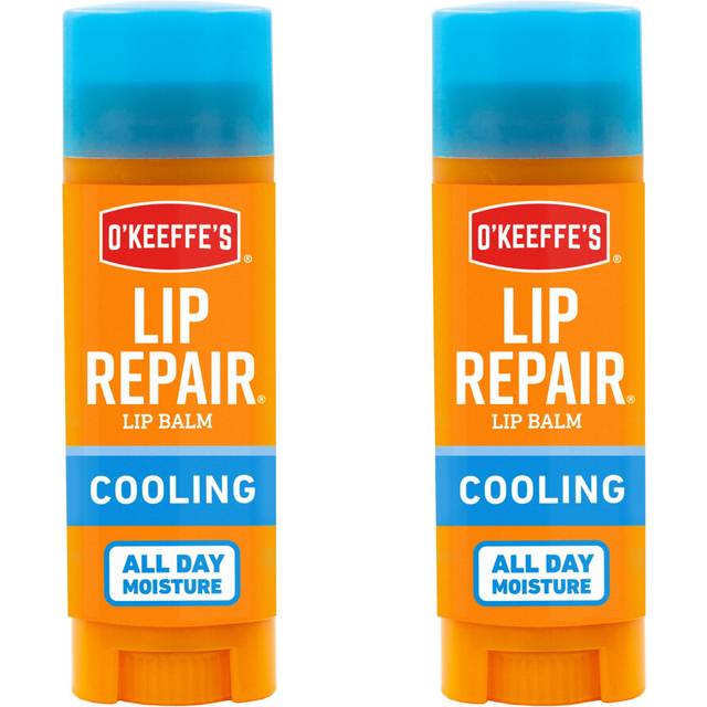O'Keeffe's Cooling Relief Lip Repair Lip Balm for Dry  Cracked Lips  Stick  (Pack of 2)